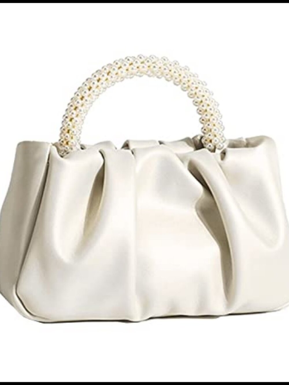 Pearl Leather Clutch Evening Bag Wedding Purse